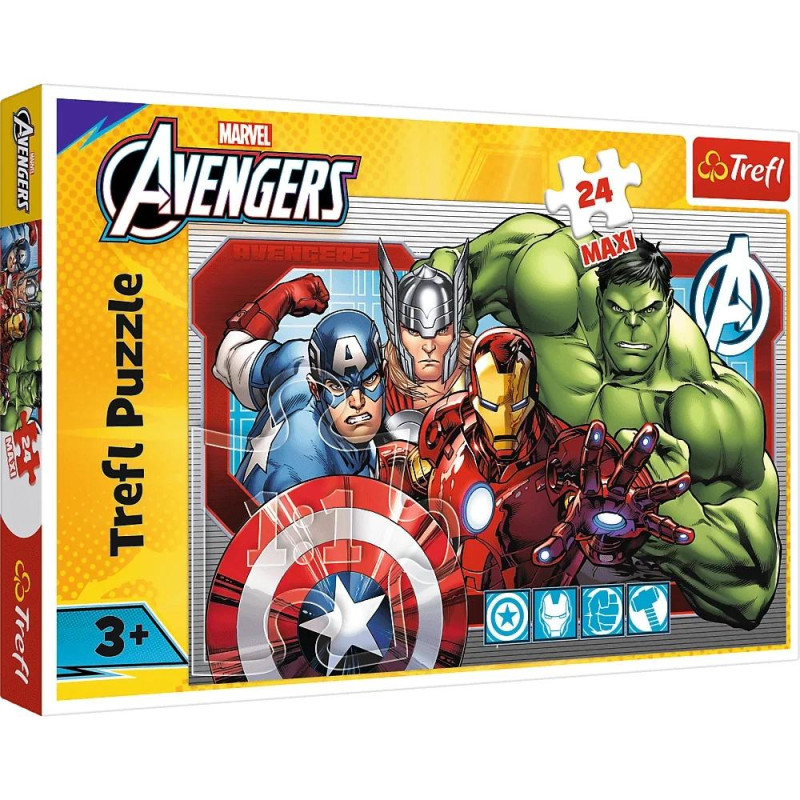 Puzzle 24 Maxi - Zawsze Sprawiedliwi - Disney Marvel The Avengers Trefl EAN: 5900511143782