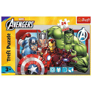 Puzzle 24 maxi - zawsze sprawiedliwi - disney marvel the avengers trefl 14378