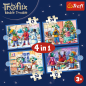 Puzzle 4w1 - Trefliki pada śnieg, EAN: 5900511346572