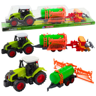 Zestaw traktor rolniczy farmerski cysterna zgrabiarka