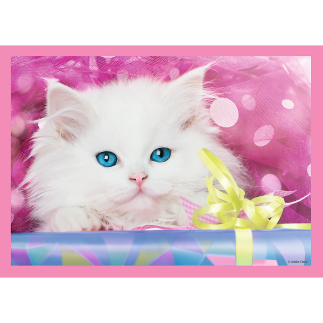 Puzzle 4w1 - Zabawne Kotki Trefl, EAN: 5900511343960