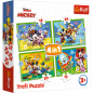 Puzzle 4w1 Myszka Mickey Trefl 34616 EAN: 5900511346169