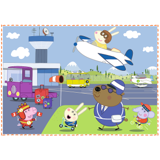 Puzzle - "4w1" - wspomnienia z wakacji / peppa pig trefl 34359