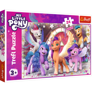 Puzzle - "24 maxi" - wesoły dzień kucyków  my little pony trefl 14355