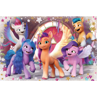Puzzle 24 maxi - Wesoły Dzień Kucyków My Little Pony Trefl EAN: 5900511143553