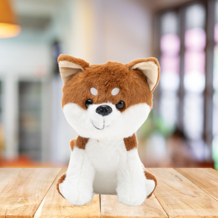 Pluszowa Maskotka Przytulanka Mały Piesek Shiba Inu Biało-Brązowy 20cm EAN: 5905991045267