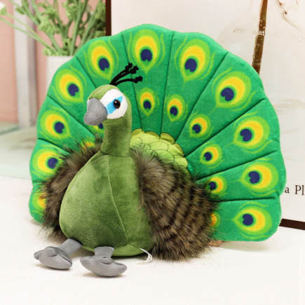 Elegancki zielony paw pluszowa przytulanka 30cm, EAN: 5905991047346