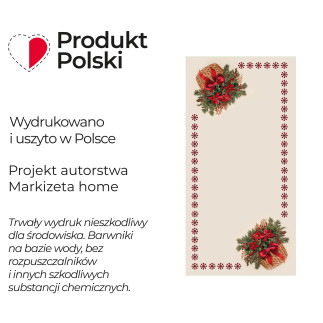 Bukiet w koszyku bieżnik wodoodporny Nina 50x100cm kolor beżowy EAN: 5906450023543