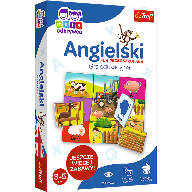 Gra dla dzieci Angielski dla przedszkolaka Mały odkrywca Trefl EAN: 5900511019490