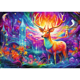 Puzzle Mistyczny Jeleń FSC Mix 70% - 1000 elementów, EAN: 5900511109337