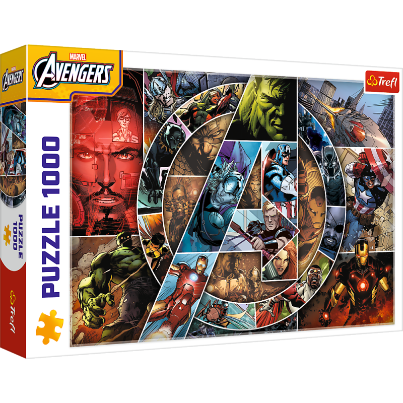 Puzzle Avengers: Bohaterowie Efsx Mix 70% - 1000 elementów, EAN: 5900511109344