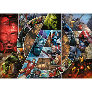 Puzzle Avengers: Bohaterowie Efsx Mix 70% - 1000 elementów, EAN: 5900511109344