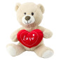 Pluszowa maskotka przytulanka miś z sercem kremowy beżowy 30cm EAN: 5905991037620
