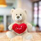 Pluszowa maskotka przytulanka miś z sercem kremowy beżowy 30cm EAN: 5905991037620