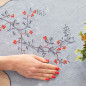 Jarzębinowy Blask Bieżnik z Haftem - Szary 50x100 cm, EAN: 5906450022331