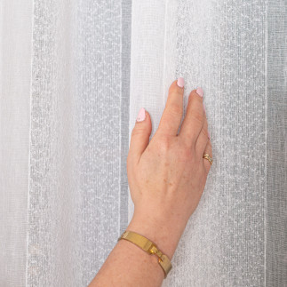 Firanka fantazyjna z ołowianką, wysokość 300cm, kolor 001 biały