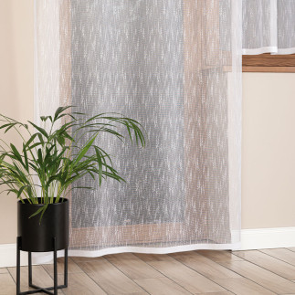 Firanka żakardowa Eva 140x240 cm, kolor biały 001, gotowa do zawieszenia | EAN: 5906450013223