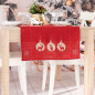 Błyszczący Renifer Bieżnik Haftowany 50x100cm Czerwony EAN: 5906450022270
