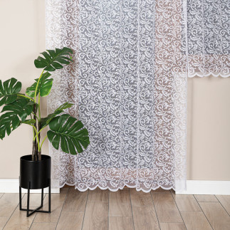 Firanka Żakardowa Katarzyna Biała 140x230 cm Gotowa na Prosto EAN: 5906450013049