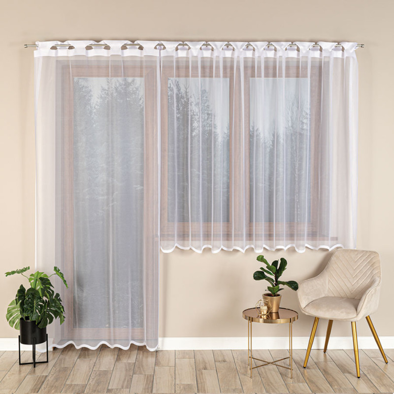 Elza firanka żakardowa gotowa 140x250cm biała EAN: 5906450924598