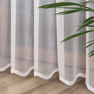Elza firanka żakardowa gotowa, szerokość 140 x wysokość 250cm, kolor 001 biały
