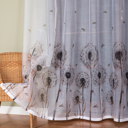 Dmuchawce firanka żakardowa 023426, wysokość 220cm, kolor 001 biały