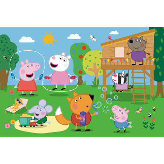 Puzzle 24 Maxi - Zabawy na Polanie - Peppa Pig, EAN: 5900511143423