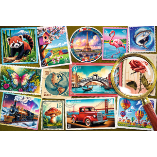 Puzzle Trefl 300 EasyPiece - Znaczki Pocztowe, EAN: 5900511231007