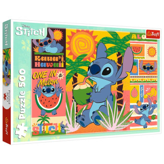 Puzzle - 500 - wakacje ze stichem disney lilo&stitch trefl  37483