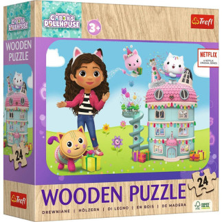 Puzzle - "24 puzzle drewniane" - wesoła gabby i przyjaciele trefl 20268