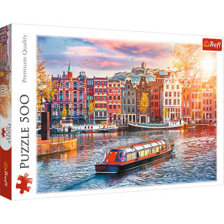 Puzzle 500 el. amsterdam, holandia trefl 37428
