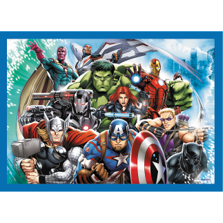 Puzzle - "4w1" - odważni avengersi trefl  34386