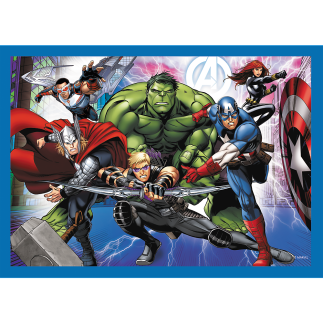 Puzzle - "4w1" - odważni avengersi trefl  34386