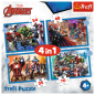 Puzzle 4w1 - Odważni Avengersi Trefl 34386 EAN: 5900511343861