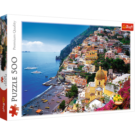 Puzzle 500 el. positano, wybrzeże amalfickie, włochy trefl 37145