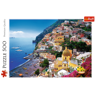 Puzzle 500 el. positano, wybrzeże amalfickie, włochy trefl 37145