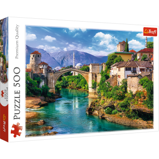 Puzzle 500 el. stary most w mostarze, bośnia i hercegowina trefl 37333