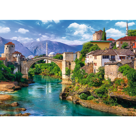 Puzzle 500 el. Stary Most w Mostarze, Bośnia i Hercegowina Trefl 37333 EAN: 5900511373332