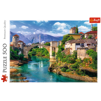 Puzzle 500 el. stary most w mostarze, bośnia i hercegowina trefl 37333