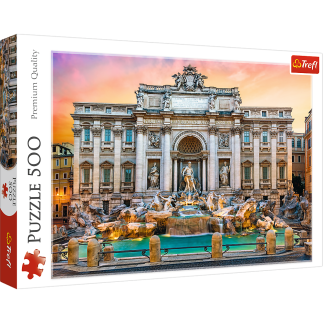 Puzzle 500 el. fontanna di trevi, rzym trefl 37292