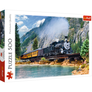 Puzzle 500 el. górski pociąg trefl 37379