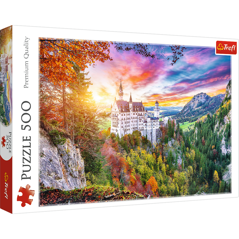 Puzzle 500 el. Zamek Neuschwanstein, Niemcy - Trefl 37427 EAN: 5900511374278