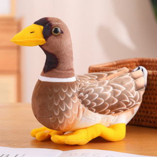 Pluszowa maskotka przytulanka kaczka brązowo żółta 28cm