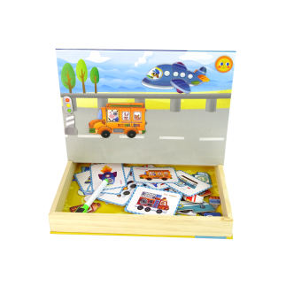 Magnetyczna Układanka Książka Transport Puzzle Karty EAN: 5905214975449