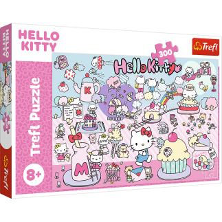 Puzzle - 300 - poznaj świat hello kitty - hello kitty trefl 23031