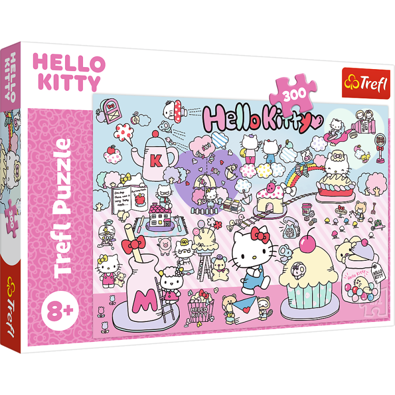 Puzzle Hello Kitty - Poznaj Świat 300 elementów, Trefl 23031, EAN: 5900511230314