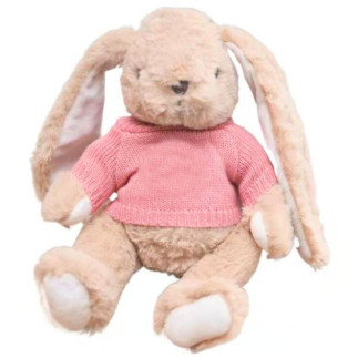Pluszowa maskotka przytulanka zając sweterek różowy 22cm
