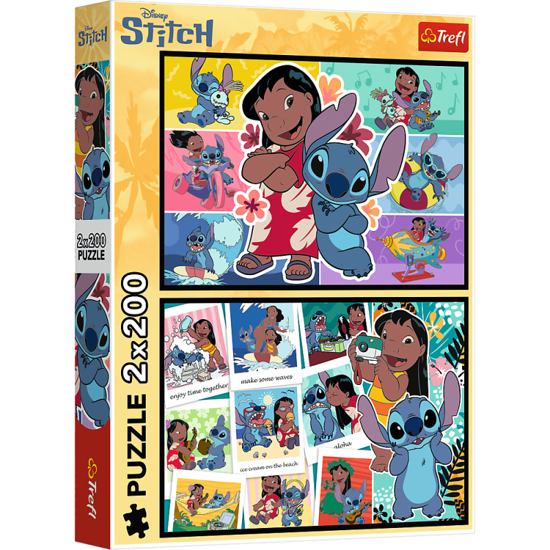 Puzzle Wesołe Życie Stitcha Disney Lilo and Stitch 2x200 EAN: 5900511133349