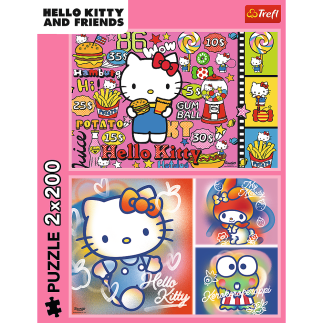 Puzzle - 2x200 - hello kitty i przyjaciele - hello kitty 13336