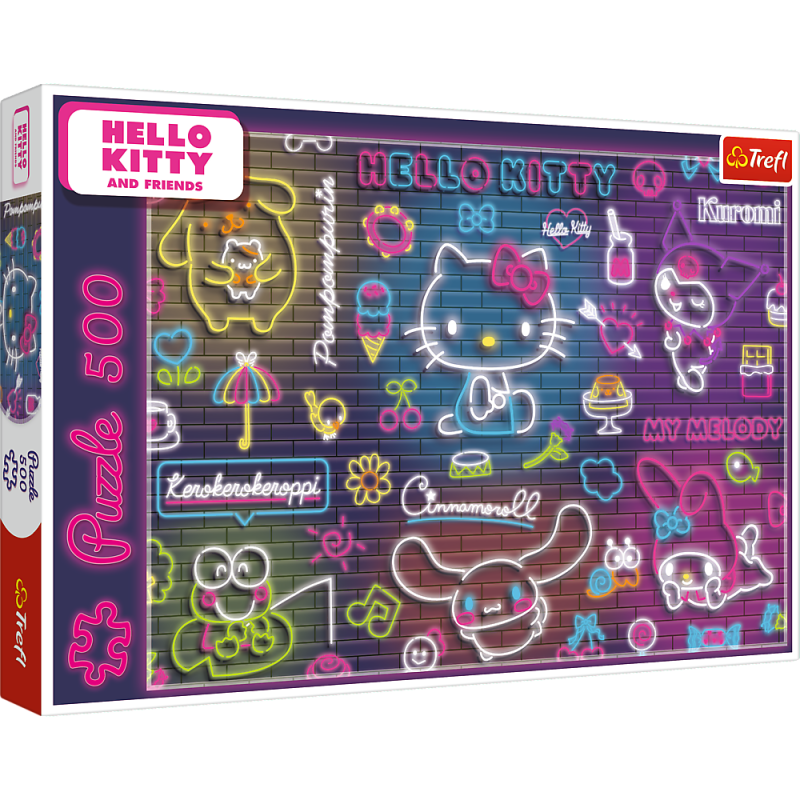 Puzzle Neon Hello Kitty Trefl 37523 - 500 elementów, EAN: 5900511375237